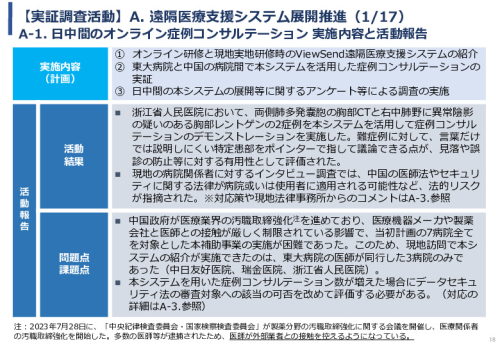 令和5年度「中国における医療ICTを有効活用した医療技術等国際展開支援実証調査事業報告書」